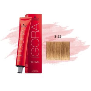 Tinte Igora Royal 8-55  Rubio Claro Dorado Intenso
